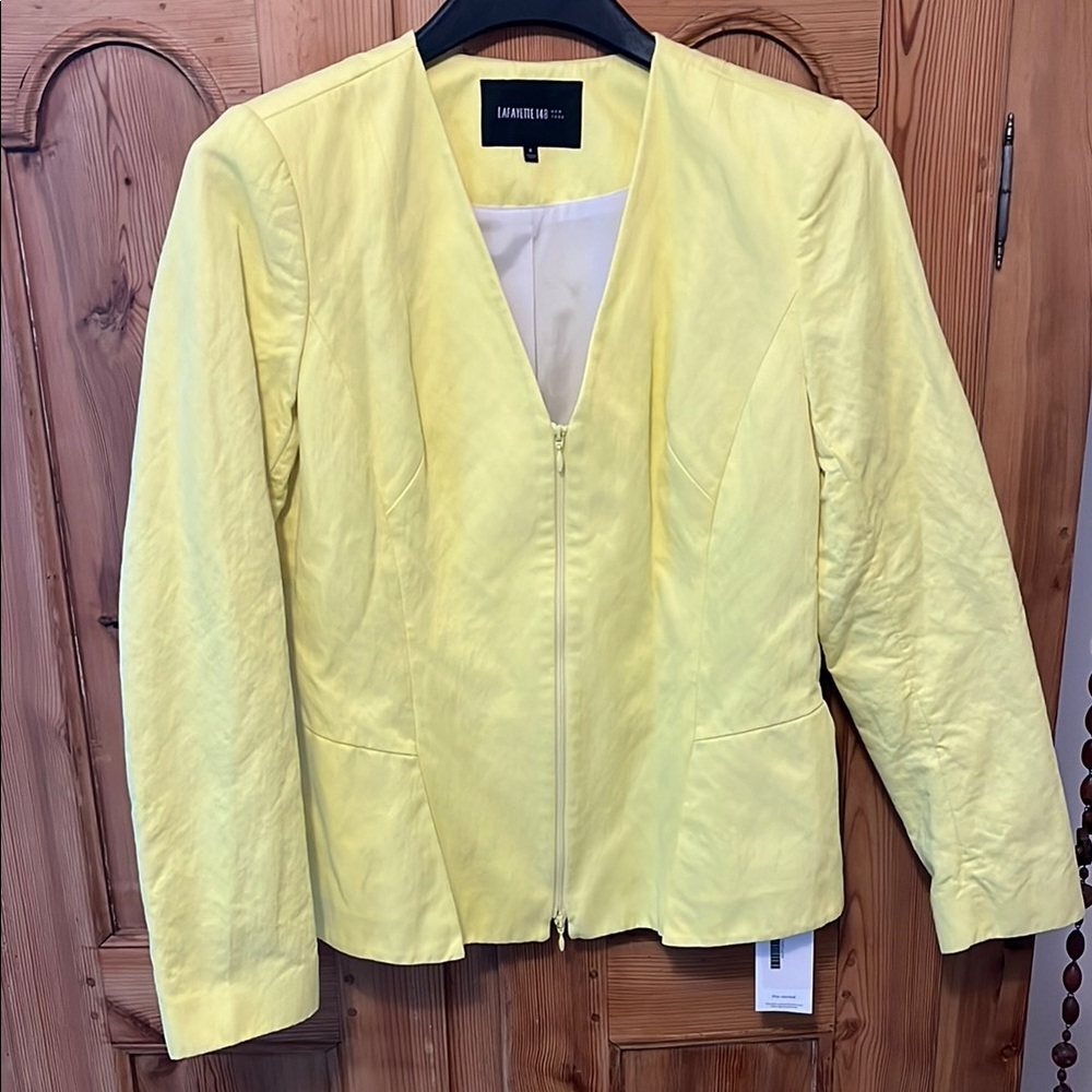 Lafayette 148 pristine condition yellow blazer.